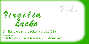 virgilia lacko business card